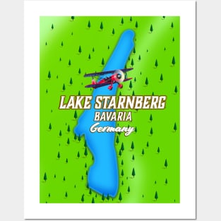 lake starnberg Map Posters and Art